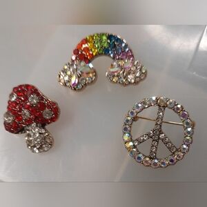 Colorful Crystal Brooch Set for Kids